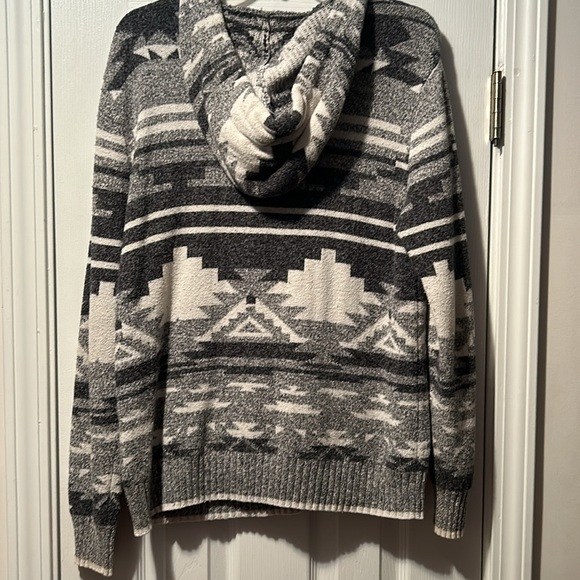 🦅American Eagle Vintage Aztec Pull Over Hoodie Sweater Unisex - Picture 7 of 16